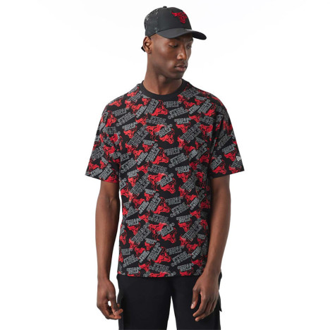 New Era Tee-shirt New Era Chicago Bulls NBA All-Over Printed