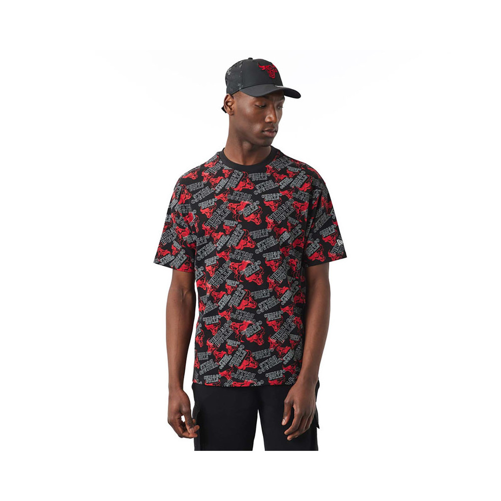 New Era Tee-shirt New Era Chicago Bulls NBA All-Over Printed
